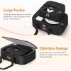 Lifewit Duo Insulated Casserole Carrier for Hot or Cold Food, Lasagna Holder 2 Compartments, Thermal Lunch Tote for Potluck Parties Cookouts, Fits 9″x13″ Casserole Dish, Gray(Black)