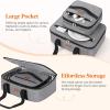 Lifewit Duo Insulated Casserole Carrier for Hot or Cold Food, Lasagna Holder 2 Compartments, Thermal Lunch Tote for Potluck Parties Cookouts, Fits 9″x13″ Casserole Dish, Gray(Gray)