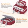 Lifewit Duo Insulated Casserole Carrier for Hot or Cold Food, Lasagna Holder 2 Compartments, Thermal Lunch Tote for Potluck Parties Cookouts, Fits 9″x13″ Casserole Dish, Gray(Red)