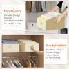 Lifewit Extra Large Trapezoid Closet Storage Bins for Shelf, 6 Packs Non-woven Fabric Closet Organizer Baskets with Handles, Foldable Clothes Containers Boxes for Clothing, Book, Purse Light Gray(Beige)