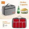 Lifewit Freezable Lunch Box, Insulated Reusable Lunch Bag with 2 Ice Packs, Mini Cooler Snack Bag for Bento Box for Salad, Sandwich, Snacks fo Men Women for Work, Black 5L(Gray)