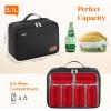 Lifewit Freezable Lunch Box, Insulated Reusable Lunch Bag with 2 Ice Packs, Mini Cooler Snack Bag for Bento Box for Salad, Sandwich, Snacks fo Men Women for Work, Black 5L(Black)