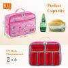 Lifewit Freezable Lunch Box, Insulated Reusable Lunch Bag with 2 Ice Packs, Mini Cooler Snack Bag for Bento Box for Salad, Sandwich, Snacks fo Men Women for Work, Black 5L(Pink)