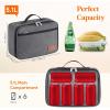 Lifewit Freezable Lunch Box, Insulated Reusable Lunch Bag with 2 Ice Packs, Mini Cooler Snack Bag for Bento Box for Salad, Sandwich, Snacks fo Men Women for Work, Black 5L(Dark Gray)