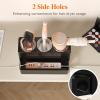 Lifewit Hair Tool Organizer, Removable Hair Dryer Holder Countertop, Acrylic Hot Tools Organizer with 3 Stainless Cups for Curling Iron, Straightener, Hairbrush, Makeup Accessories in Bathroom, White(Black)