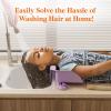 Lifewit Hair Washing Station For Kids, Neck Support Shampoo Bowl for Sink at Home, Portable Shampoo Buddy for Teens, Friend, Elderly, Purple