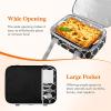 Lifewit Insulated Casserole Carrier for Hot or Cold Food, Casserole Dish Bag Carrying Case, Lasagna Lugger Holder for Potluck/Parties/Picnic/Cookouts, Fits 9″x13″ Baking Dish, Grey(Black)
