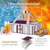 Lifewit Insulated Casserole Carrier for Hot or Cold Food, Casserole Dish Carrying Case, Lasagna Holder for Potluck Parties/Picnic/Cookouts, Fits 9″x13″ Baking Dish, Grey(Purple)
