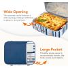 Lifewit Insulated Casserole Carrier for Hot or Cold Food, Casserole Dish Carrying Case, Lasagna Holder for Potluck Parties/Picnic/Cookouts, Fits 9″x13″ Baking Dish, Grey(Blue)