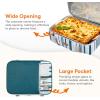 Lifewit Insulated Casserole Carrier for Hot or Cold Food, Casserole Dish Carrying Case, Lasagna Holder for Potluck Parties/Picnic/Cookouts, Fits 9″x13″ Baking Dish, Grey(Green)