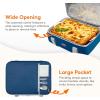Lifewit Insulated Casserole Carrier for Hot or Cold Food, Casserole Dish Carrying Case, Lasagna Holder for Potluck Parties/Picnic/Cookouts, Fits 9″x13″ Baking Dish, Grey(Pure Blue)
