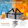 Lifewit Insulated Casserole Carrier for Hot or Cold Food, Casserole Dish Carrying Case, Lasagna Holder for Potluck Parties/Picnic/Cookouts, Fits 9″x13″ Baking Dish, Grey(Grey)