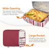 Lifewit Insulated Casserole Carrier for Hot or Cold Food, Casserole Dish Carrying Case, Lasagna Holder for Potluck Parties/Picnic/Cookouts, Fits 9″x13″ Baking Dish, Grey(Red)