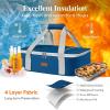 Lifewit Insulated Casserole Carrier for Hot or Cold Food, Casserole Dish Carrying Case, Lasagna Holder for Potluck Parties/Picnic/Cookouts, Fits 9″x13″ Baking Dish, Grey(Pure Blue)