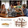 Lifewit Insulated Double Casserole Carrier Thermal Lunch Tote for Potluck Parties, Picnic, Beach, Fits 9 x 13 Inches Casserole Dish, Expandable by Mid Zipper, Grey(Cream)