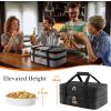 Lifewit Insulated Double Casserole Carrier Thermal Lunch Tote for Potluck Parties, Picnic, Beach, Fits 9 x 13 Inches Casserole Dish, Expandable by Mid Zipper, Grey(Black)