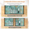 Lifewit Large Silverware Drawer Organizer, Expandable From 21 to 36 Inches, BPA Free Plastic Utensil Tray for Kitchen, Adjustable Flatware and Cutlery Holder for Spoons Forks Knives, Black(Turquoise)