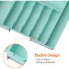 Lifewit Large Silverware Drawer Organizer, Expandable Utensil Tray for Kitchen, BPA Free Flatware and Cutlery Holder, Adjustable Plastic Storage for Spoons Forks Knives, Large, Black(Turquoise)