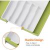 Lifewit Large Silverware Drawer Organizer, Expandable Utensil Tray for Kitchen, BPA Free Flatware and Cutlery Holder, Adjustable Plastic Storage for Spoons Forks Knives, Large, Black(Green&White)