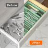 Lifewit Large Silverware Drawer Organizer, Expandable Utensil Tray for Kitchen, BPA Free Flatware and Cutlery Holder, Adjustable Plastic Storage for Spoons Forks Knives, Large, Black(Green)