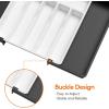 Lifewit Large Silverware Drawer Organizer, Expandable Utensil Tray for Kitchen, BPA Free Flatware and Cutlery Holder, Adjustable Plastic Storage for Spoons Forks Knives, Large, Black(White&black)