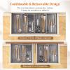 Lifewit Large Utensil Organizer for Kitchen Drawer, Expandable 21.4 to 36 Inches Wide, Adjustable Cooking Silverware Tray, Bamboo Cutlery Flatware Holder, Spatula Tool Gadget Storage Divider, Natural(Gray)