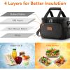 Lifewit Medium Lunch Bag Insulated Lunch Box Soft Cooler Cooling Tote for Adult Men Women, Dark Gray 12-Can (9L)(Black)