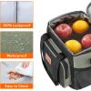 Lifewit Medium Lunch Bag Insulated Lunch Box Soft Cooler Cooling Tote for Adult Men Women, Dark Gray 12-Can (9L)(Black/Green)