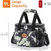 Lifewit Medium Lunch Bag Insulated Lunch Box Soft Cooler Cooling Tote for Adult Men Women, Dark Gray 12-Can (9L)(Camouflage)