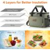 Lifewit Medium Lunch Bag Insulated Lunch Box Soft Cooler Cooling Tote for Adult Men Women, Dark Gray 12-Can (9L)(Dark Green)