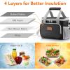 Lifewit Medium Lunch Bag Insulated Lunch Box Soft Cooler Cooling Tote for Adult Men Women, Dark Gray 12-Can (9L)(Gray & Black)
