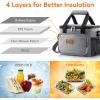 Lifewit Medium Lunch Bag Insulated Lunch Box Soft Cooler Cooling Tote for Adult Men Women, Dark Gray 12-Can (9L)(Gray)