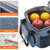 Lifewit Medium Lunch Bag Insulated Lunch Box Soft Cooler Cooling Tote for Adult Men Women, Dark Gray 12-Can (9L)(Light Blue)