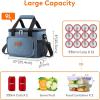 Lifewit Medium Lunch Bag Insulated Lunch Box Soft Cooler Cooling Tote for Adult Men Women, Dark Gray 12-Can (9L)(Light Blue)