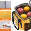 Lifewit Medium Lunch Bag Insulated Lunch Box Soft Cooler Cooling Tote for Adult Men Women, Dark Gray 12-Can (9L)(Orange)