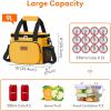 Lifewit Medium Lunch Bag Insulated Lunch Box Soft Cooler Cooling Tote for Adult Men Women, Dark Gray 12-Can (9L)(Orange)