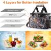 Lifewit Medium Lunch Bag Insulated Lunch Box Soft Cooler Cooling Tote for Adult Men Women, Dark Gray 12-Can (9L)(Paisley)