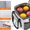 Lifewit Medium Lunch Bag Insulated Lunch Box Soft Cooler Cooling Tote for Adult Men Women, Dark Gray 12-Can (9L)(Sliver Gray)