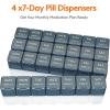 Lifewit Monthly Pill Organizer, 28 Day Pill Box, 4 Weeks One Month Pill Cases, Large Compartments Medicine Organizer for Vitamins, Fish Oils, Supplements(Blue)