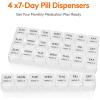 Lifewit Monthly Pill Organizer, 28 Day Pill Box, 4 Weeks One Month Pill Cases, Large Compartments Medicine Organizer for Vitamins, Fish Oils, Supplements(Clear)