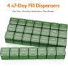 Lifewit Monthly Pill Organizer, 28 Day Pill Box, 4 Weeks One Month Pill Cases, Large Compartments Medicine Organizer for Vitamins, Fish Oils, Supplements(Green)