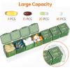 Lifewit Monthly Pill Organizer, 28 Day Pill Box, 4 Weeks One Month Pill Cases, Large Compartments Medicine Organizer for Vitamins, Fish Oils, Supplements(Green)