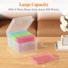 Lifewit Photo Storage Box 5×7 Photo Case, 7 pcs Inner Photo Storage Containers, Clear Photo Boxes, Seed Organizer Craft Storage Box for Cards Pictures Stamps Office Supplies with 1 Sheet Label Sticker(Multicolor)