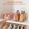 Lifewit Purse Organizer for Closet, Clear Handbags Storage Organizer, Adjustable Purse Holder Rack for Closet Organization, 2 Pack Bookshelf Separator Dividers for Clutch Bag/Shirts/Sweater in Bedroom(4)