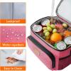 Lifewit Reusable Insulated Lunch Bag for Men, Lunch Box Women, Portable Cooler Freezable Soft Lunchbox Leakproof with Adjustable Shoulder Strap for Adult for Work Picnic or Travel, Black 9L(Pink)