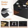 Lifewit Shoe Storage Organizer for Closet Fits 12-16 Pairs, Fabric Large Shoe Box Storage Containers with Clear Cover, Foldable Bins Fit for Boots Heels Sneakers 17″(L) x 17″(W) x 12.5″(H) 2 Pack Gray(Black)