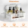 Lifewit Shower Caddy Suction Cup, 10.4inch Removable Shower Shelves for Inside Shower, NO-Drilling Bathroom Organizers and Storage Rack for Shampoo Strong Vacuum Suction, 2 Pack(2)