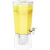 Lifewit 1 Gallon (128 OZ) Drink Dispensers for Parties 2 Pcs, 4L Plastic Beverage Containers with Stand for Juice/Tea/Soda/Water, Clear Ice Lemonade Dispensers with Lid & Leak-proof Spigot(1)