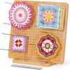 Lifewit 11.8″ Crochet Blocking Board with 20 Pegs, Bamboo Granny Square Blocking Board for Knitting and Crochet Projects, Blocking Mats for Crocheting, Crocheting Accessories Gifts for Crocheters(11.8″)