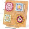 Lifewit 11.8″ Crochet Blocking Board with 20 Pegs, Bamboo Granny Square Blocking Board for Knitting and Crochet Projects, Blocking Mats for Crocheting, Crocheting Accessories Gifts for Crocheters(14.4″)